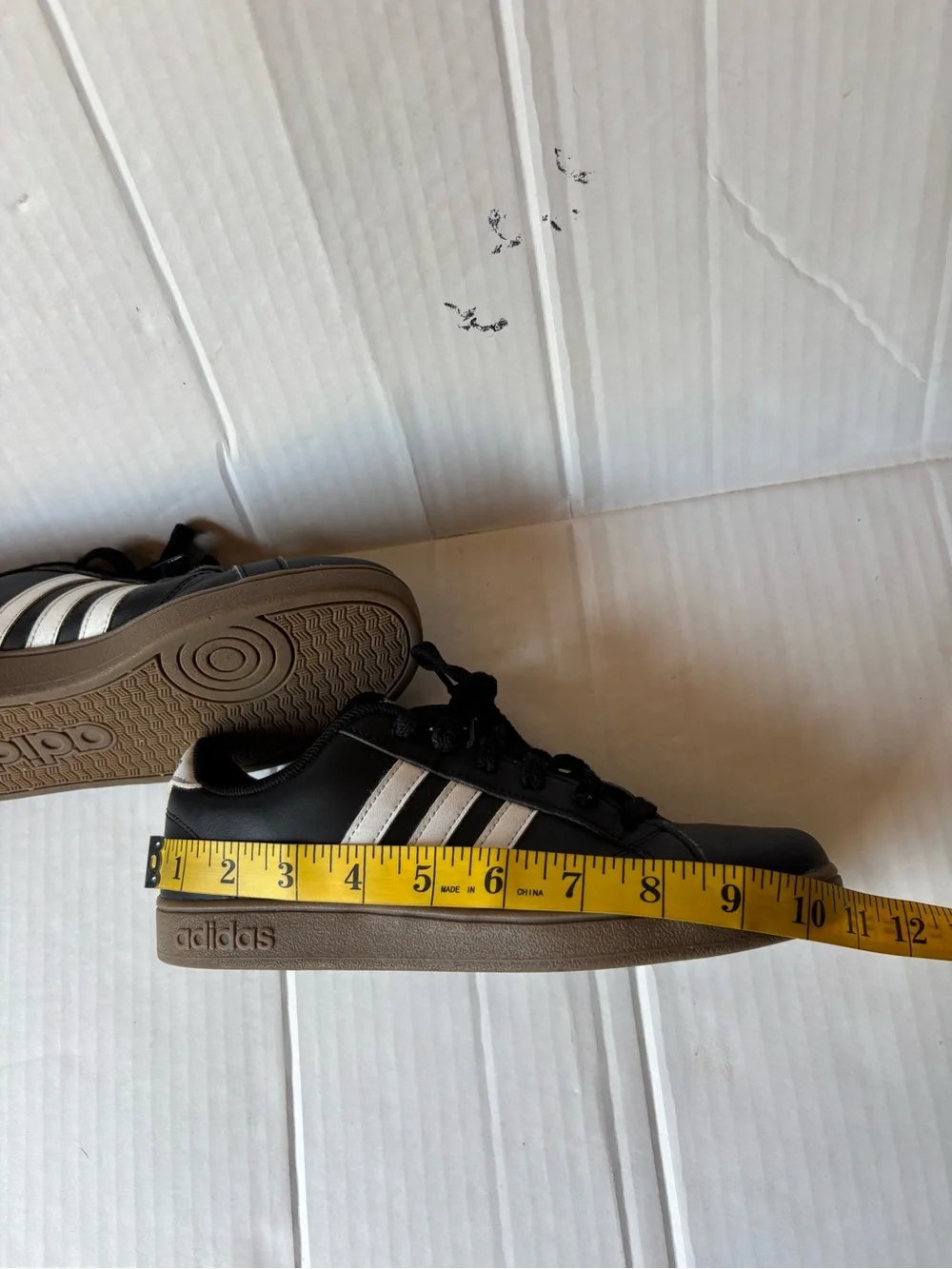 adidas Black Sneakers with White Three-Stripes